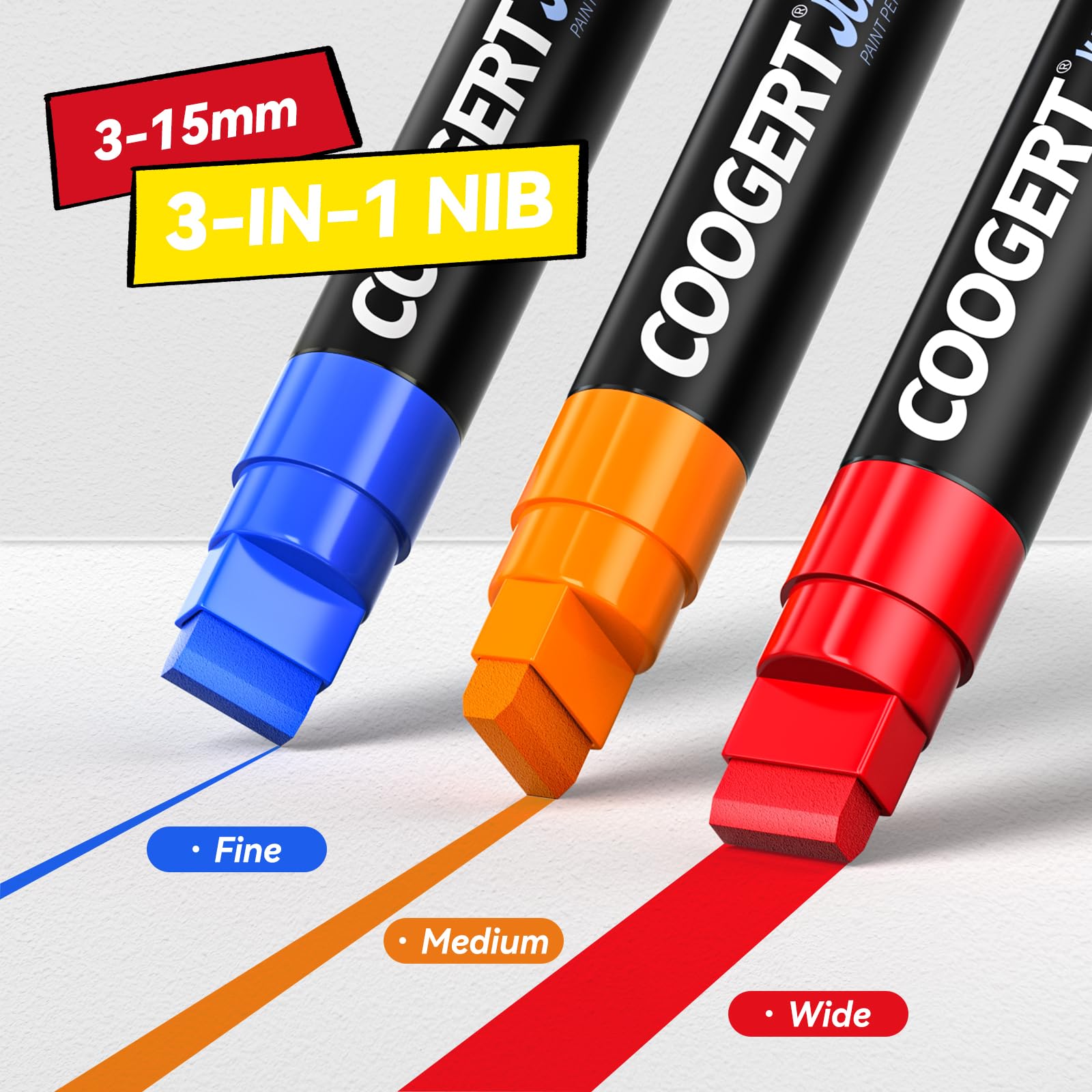 Amazon.com: Coogert 16 Colors Jumbo Poster Markers, 15MM Thick
