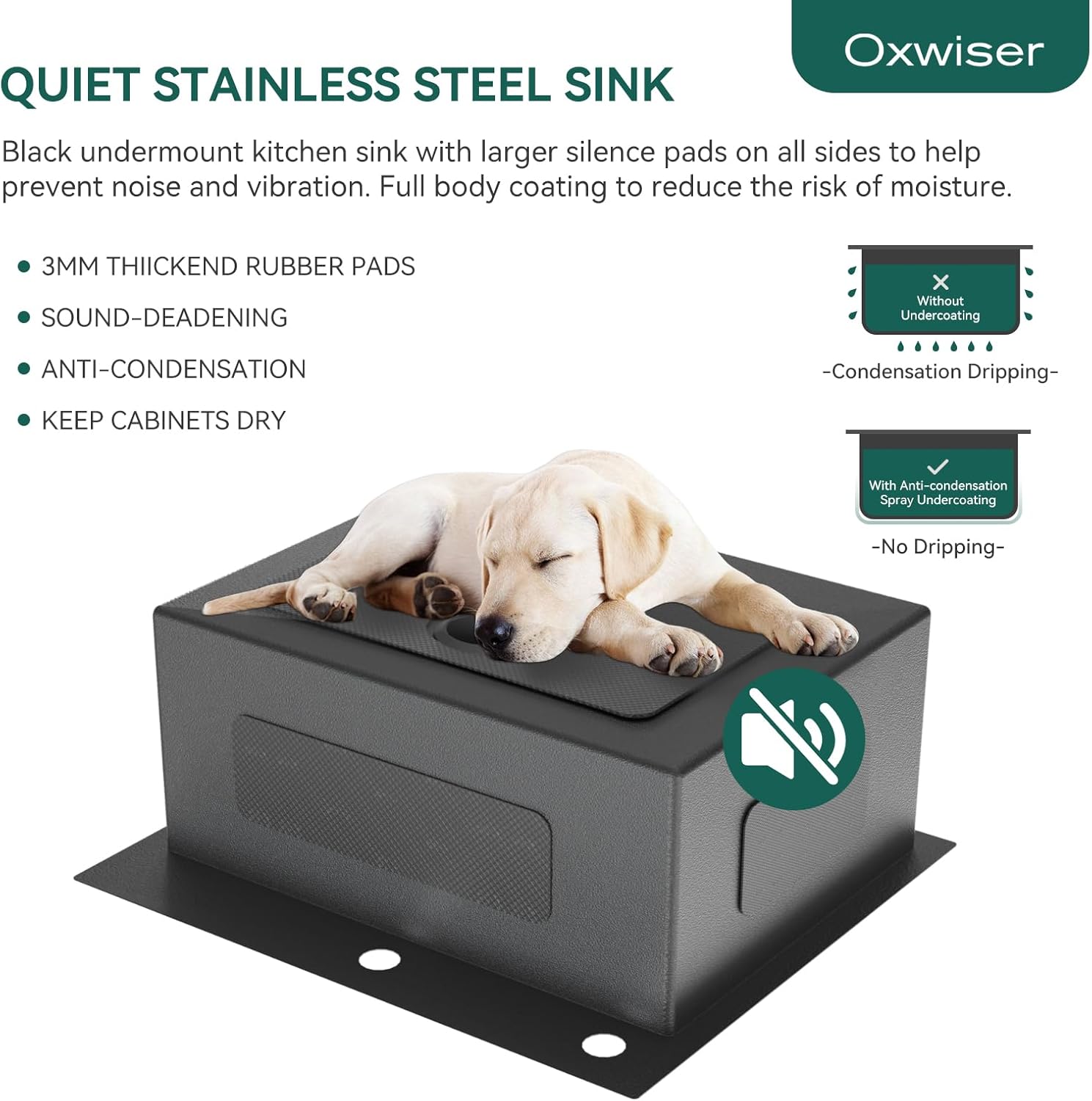 Drop In Kitchen Sink 27 Inch Black Top Mount Sink 16 Gauge Stainless Steel 2-Hole Deep Single Bowl Kitchen Sinks 27"X22"X10"