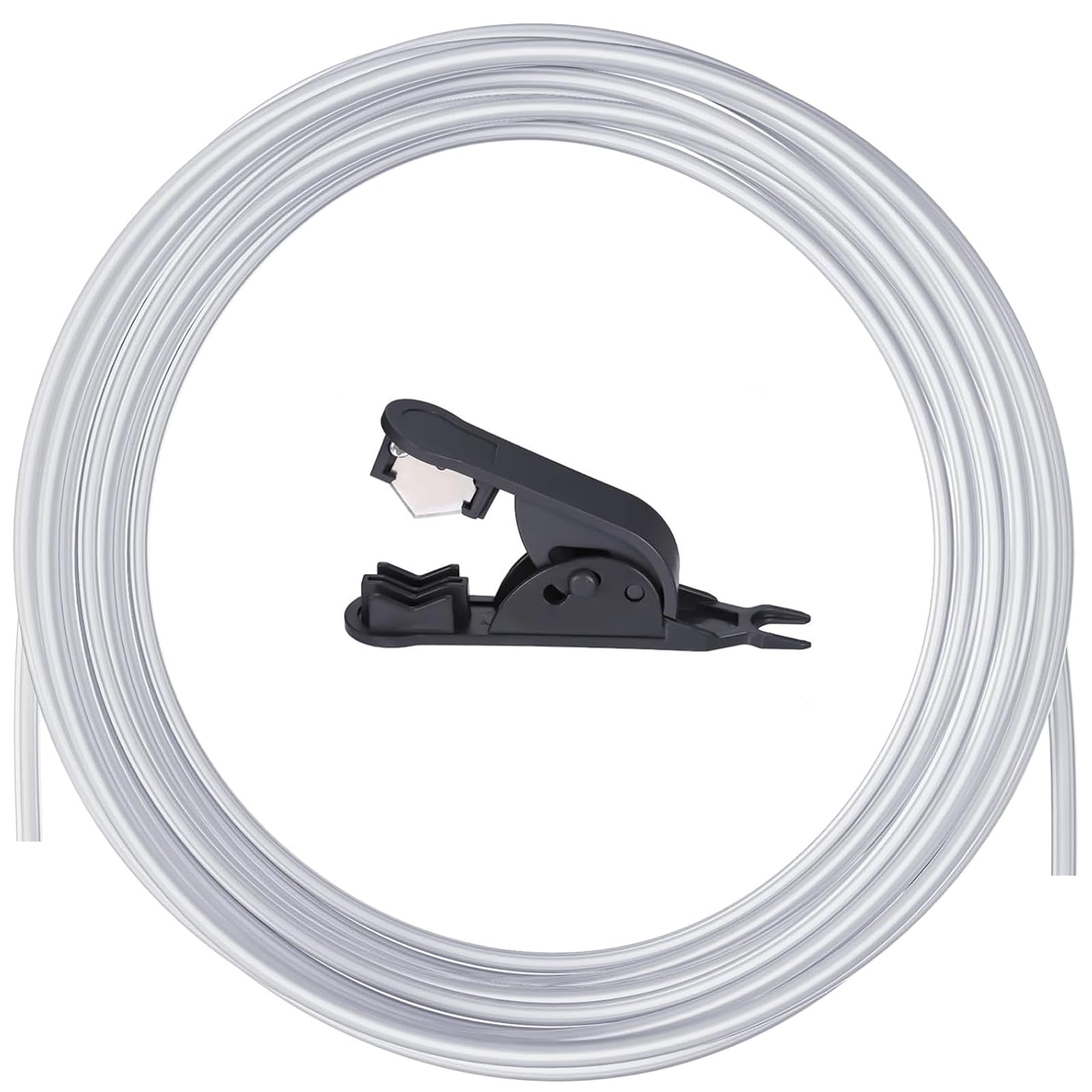 10 Meter PTFE Schlauch mit Cutter, 4mm x 2,5mm, 2.5mm ID × 4mm OD PTFE Tube Teflonschlauch für 1,75 mm für Bambu Lab A1/A1 mini/P1P/P1S/X1C, für Creality K1/K1 Max/Ender 3 V3 (Transparent)