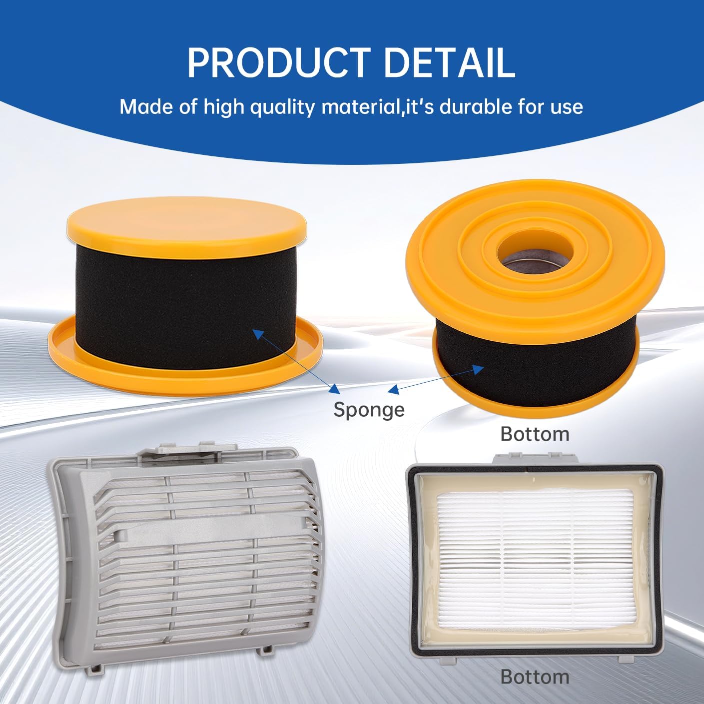 Replacement Filters Compatible with Hoover MAXLife Elite Swivel Vacuum Cleaner - UH75150, UH75110, UH75100, UH75240, UH75140 Compare to Part AH44200 & 440014853-2 Pre-Motor Filters+2 Exhaust Filters