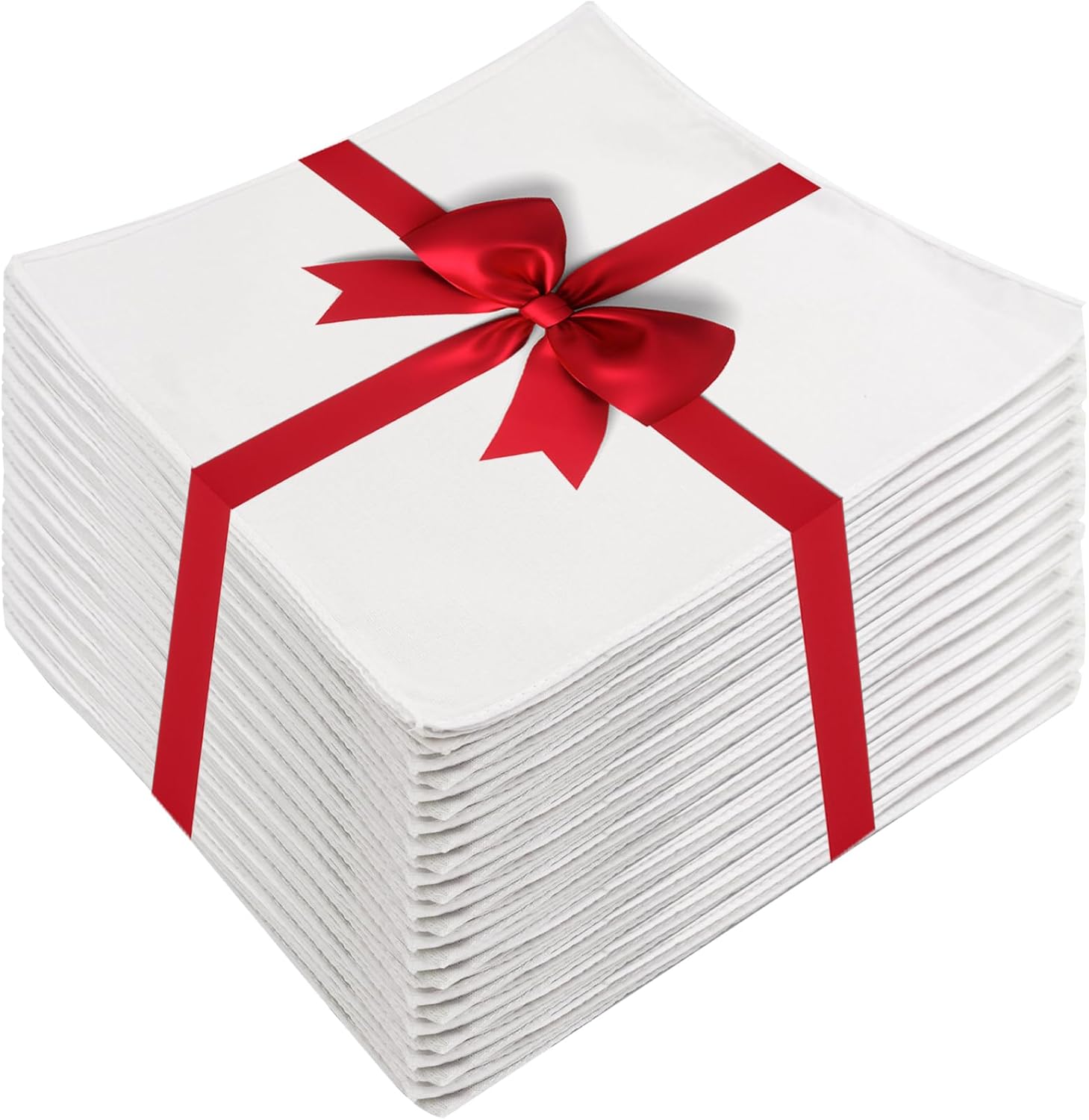 100PCS 10x10 Inches White Cotton Fabric Squares, Precut Quilting Fabric Bundles for Sewing, Crafts, Embroidery, DIY Patchwork Projects