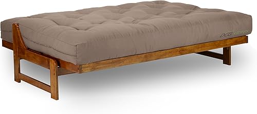 Miniatura 67 de Nirvana Futons Colchón de futón completo de 6 pulgadas, sarga azul marino, fabricado en Estados Unidos Azul marino (Navy Twill),Negro (Black