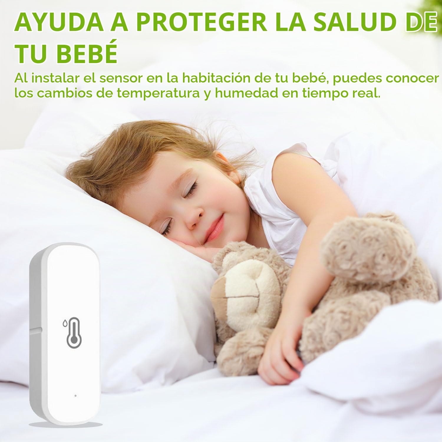 Termómetro higrómetro inteligente WiFi, sensor de temperatura humedad para interiores exteriores con alarma de notificación de aplicación remota Compatible con Alexa y Google Home(4 Piezas)