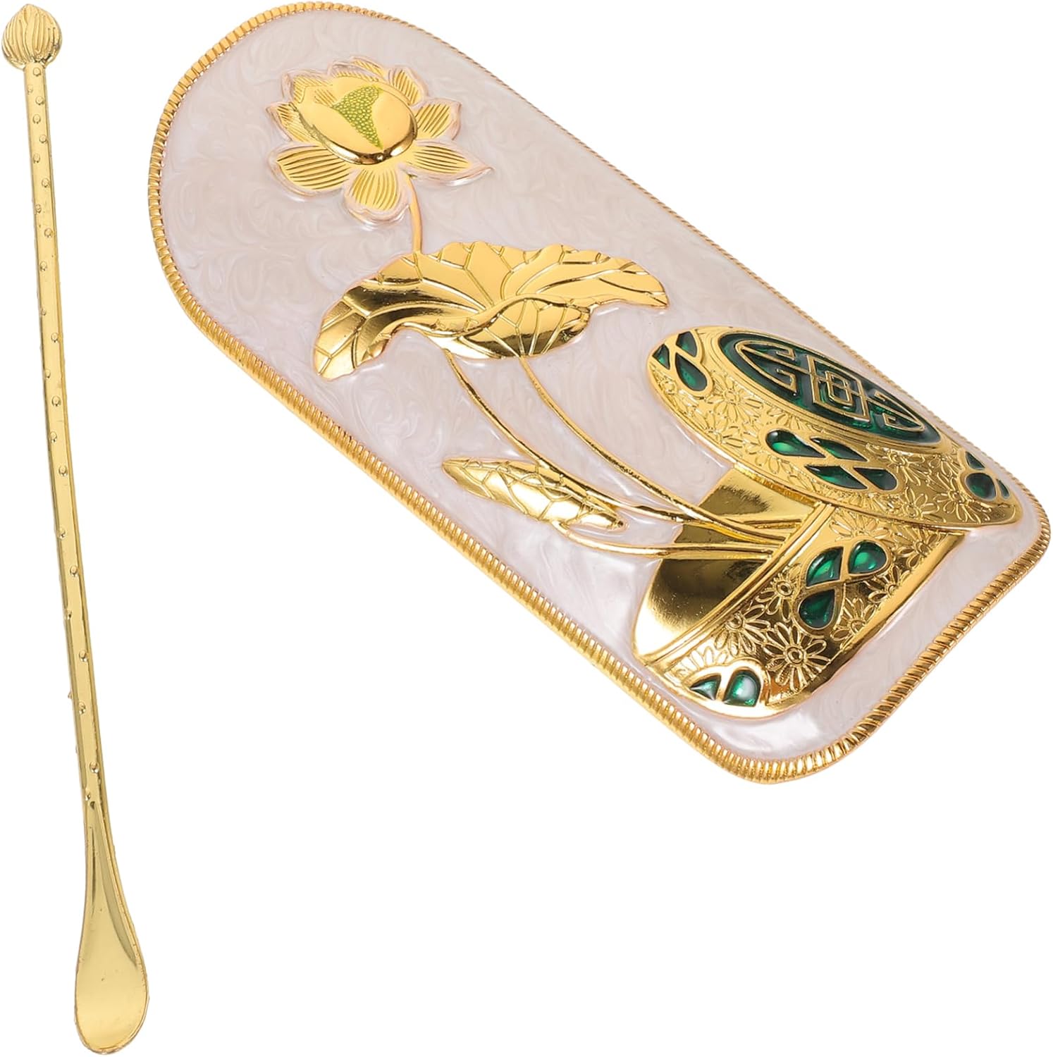 1Set Alloy Tea Spoon Zen Style Tea Shovel Dispensing Scoop Tool for Loose Leaf Tea Decorative Teaware Accessory for Tea Parties and Gifting Sturdy and Portable
