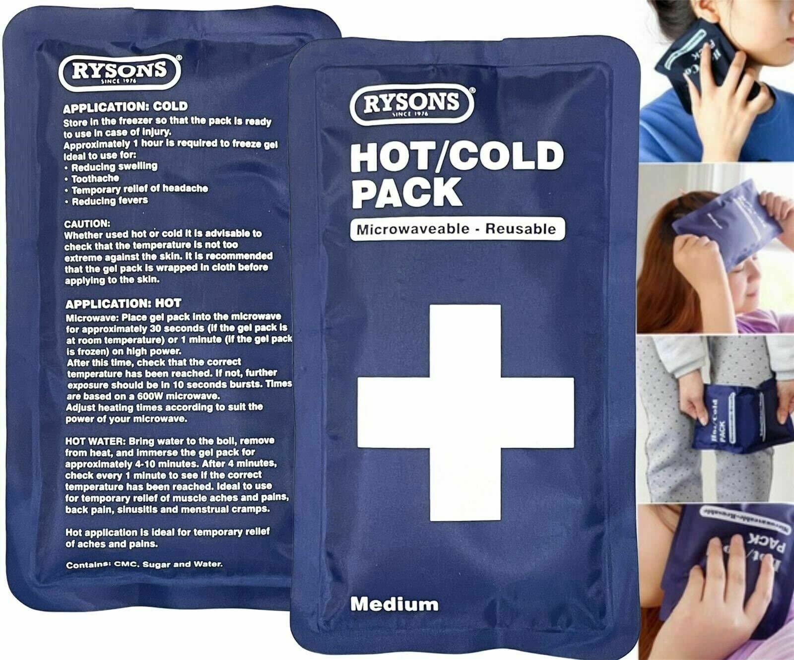 Buy Hot Cold Gel Pack Reusable Therapy Wrap Microwaveable and Freezable for Fast Pain Great for