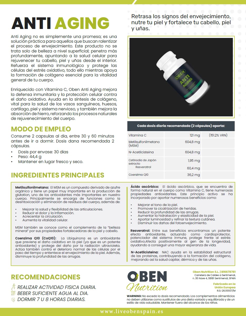 Anti Età collagene OBEN ANTI AGING Integratore alimentare