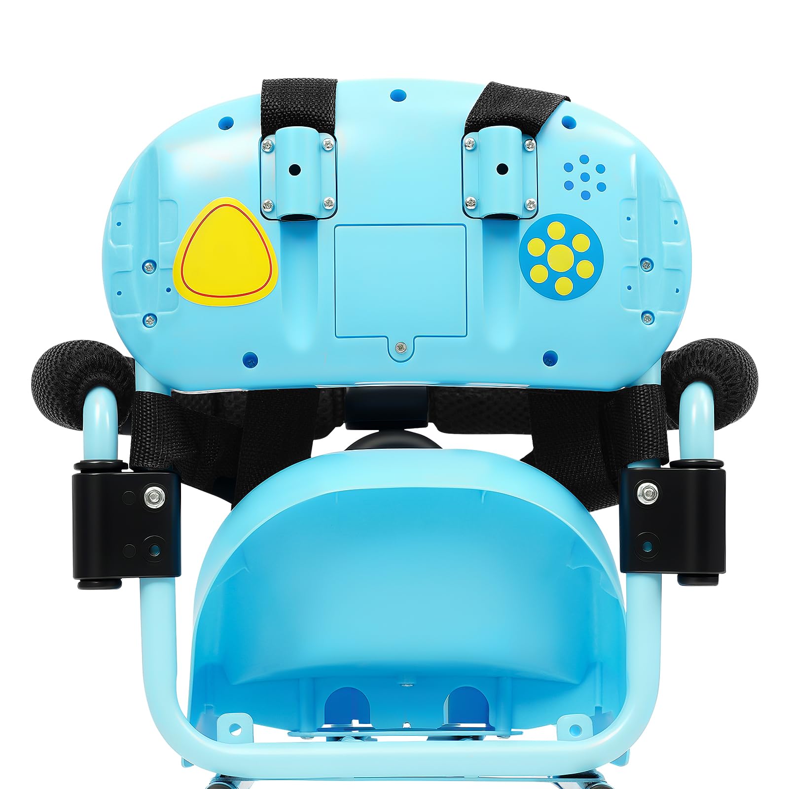 Seggiolino per Bambino Posteriore 36 * 52 cm Seggiolino per Bici per Bambini Seggiolino Posteriore per Bici con Barriera U-Forma Rimovibile Cintura di Sicurezza a 4 Punti Telaio in Acciaio, Seggiolino