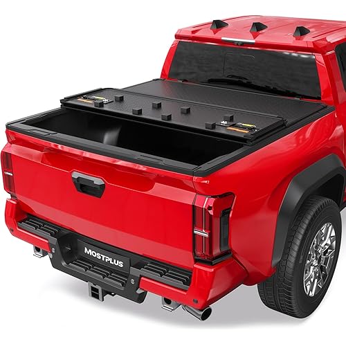 MOSTPLUS 5FT 3-Fold Hard Truck Bed Tonneau Cover Compatible for 2016-2023 Toyota Tacoma Bed Tri Fold Aluminum On Top Extra Short Bed 60Inch