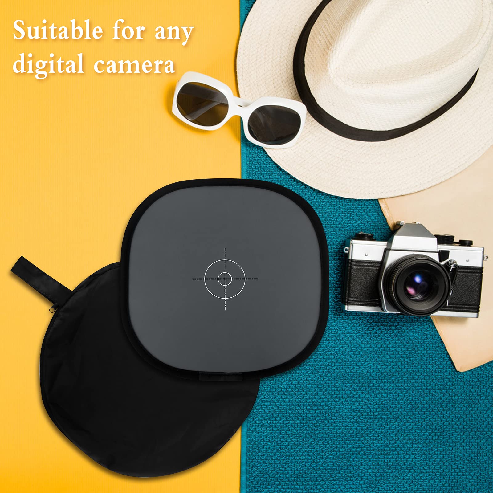 Scheda Grigia 18% Per Bilanciamento Bianco E Messa A Fuoco - Portatile Con Custodia - Foto 5