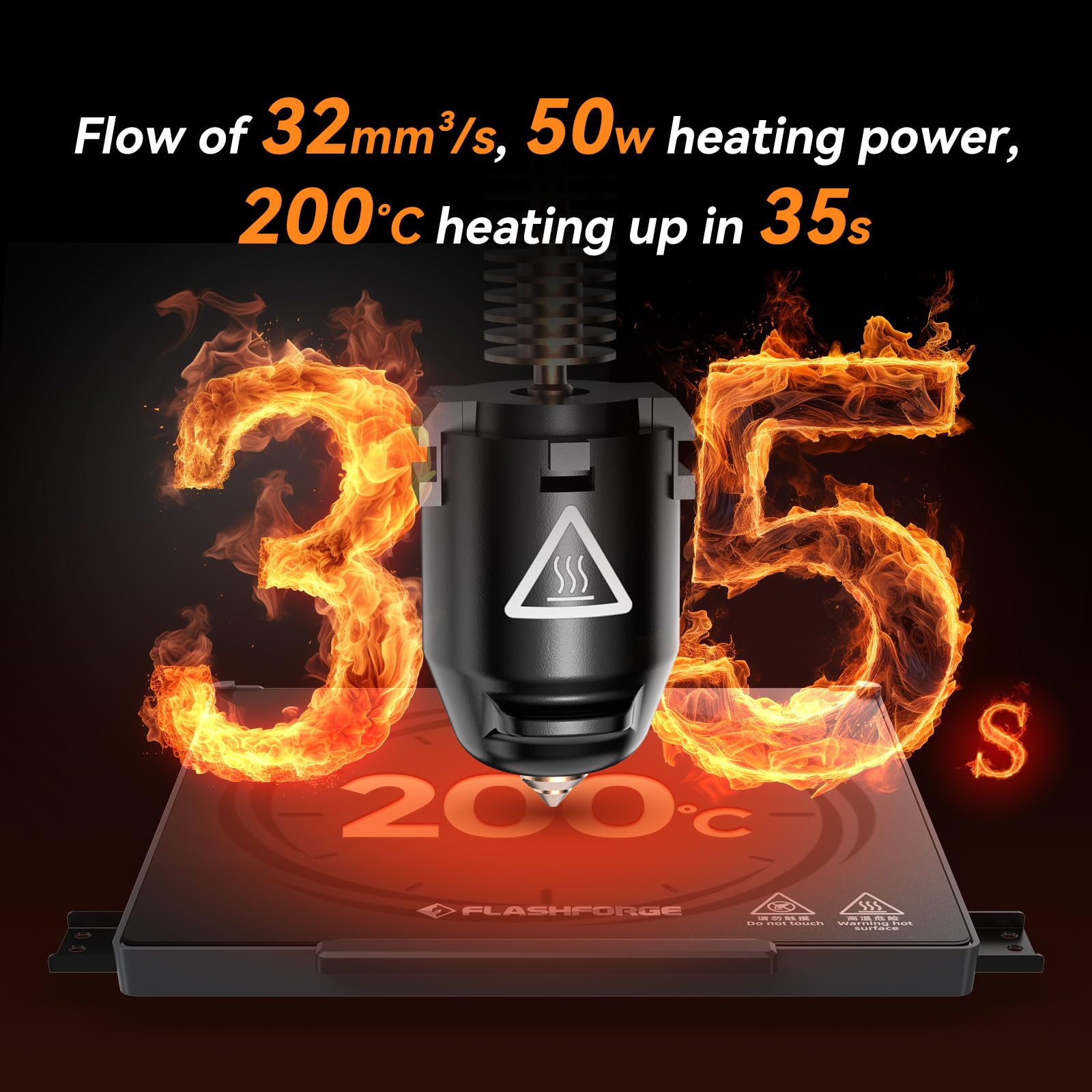 Flashforge Adventurer 5M Series Ugello 0.25mm UltraPreciso - Rilascio Rapido 280°C Alta Velocità per PLA/PETG/TPU