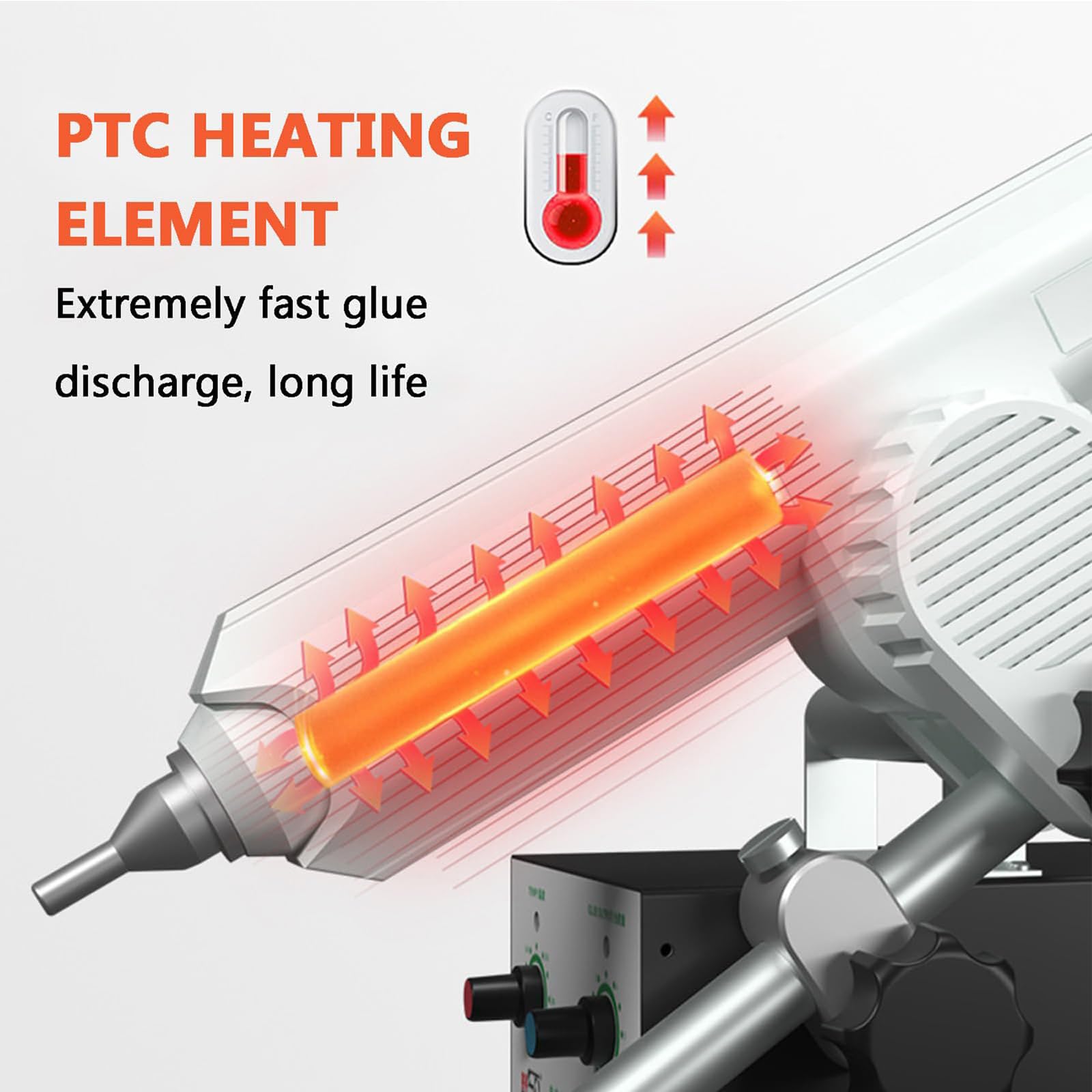 Regulowana elektryczna maszyna do topienia kleju na gorąco, stopa topliwa maszyna do topienia kleju na gorąco, temperatura 200 ~ 250 ° C, średnica dyszy dozującej 2,6 mm