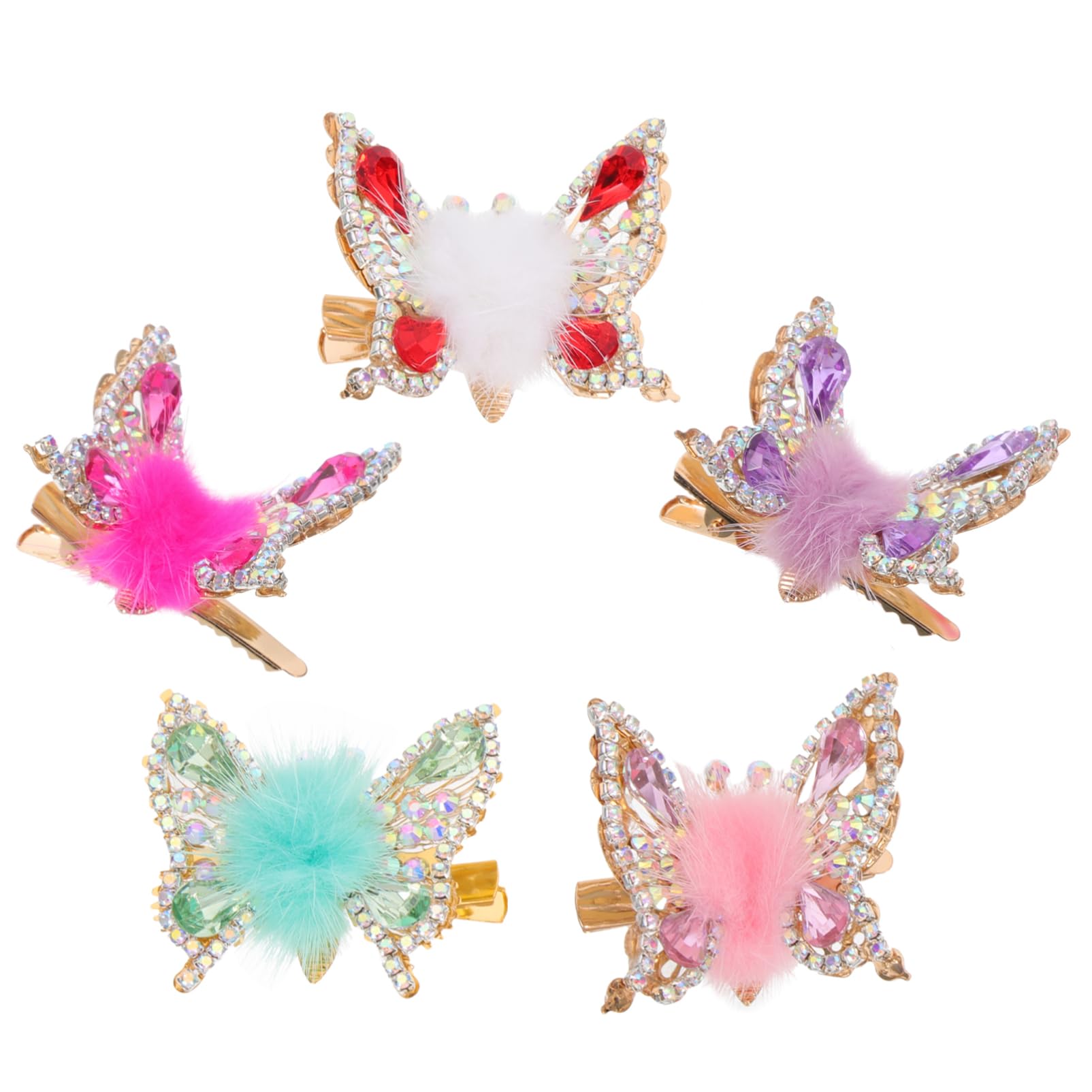 minkissy 20 szt. spinki do włosów motyl stras spinki do włosów motyl spinki do włosów spinki 3D motyl spinki do włosów motyle klipsy do włosów motyl klipsy do włosów dziecko porusza metalowy aksamit