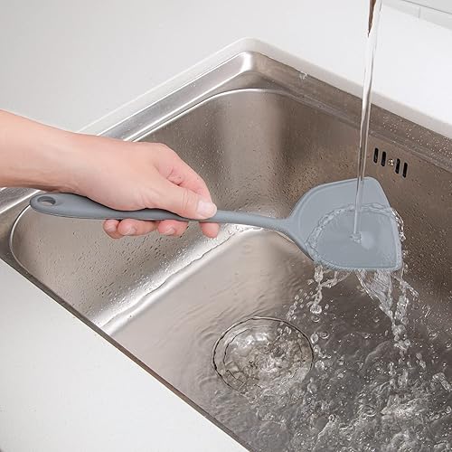 Miniatura 9 de Juego de cubiertos de silicona de 13 piezas, juego de utensilios de cocina con soporte para cubiertos, incluyendo pinzas, espátulas, cucharas y más