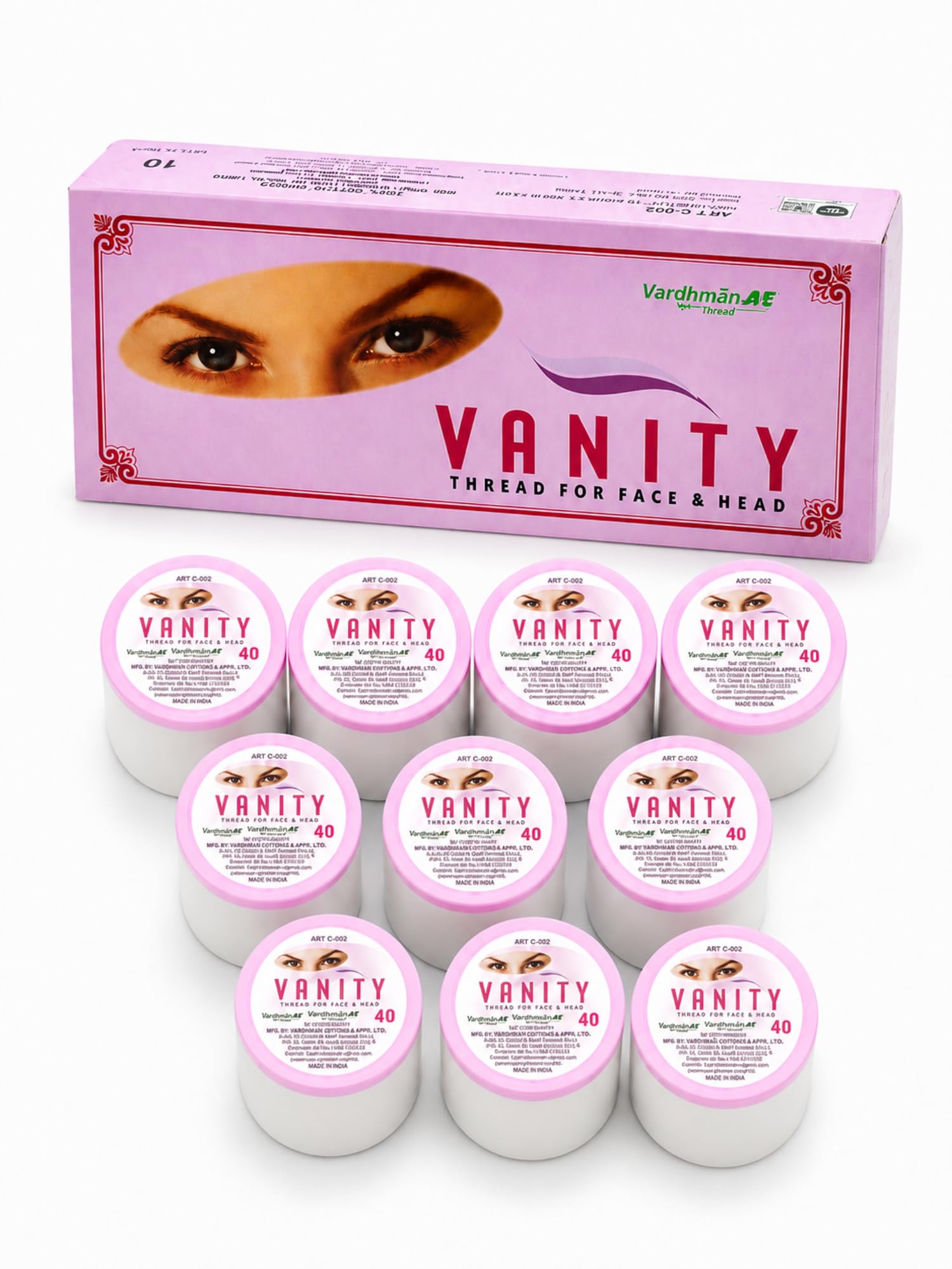 Cotton Eyebrow Thread Pack of 10 | Strong & Smooth Facial Hair Removal Thread-image-44