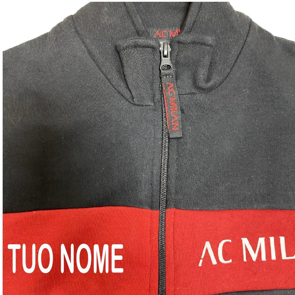 Pigiama Milan-Calcio Tuta Homewear Casa Uomo Calcio Prodotto Ufficiale | Personalizzabile Con Nome Sul Petto PS 41425-BS-PRS