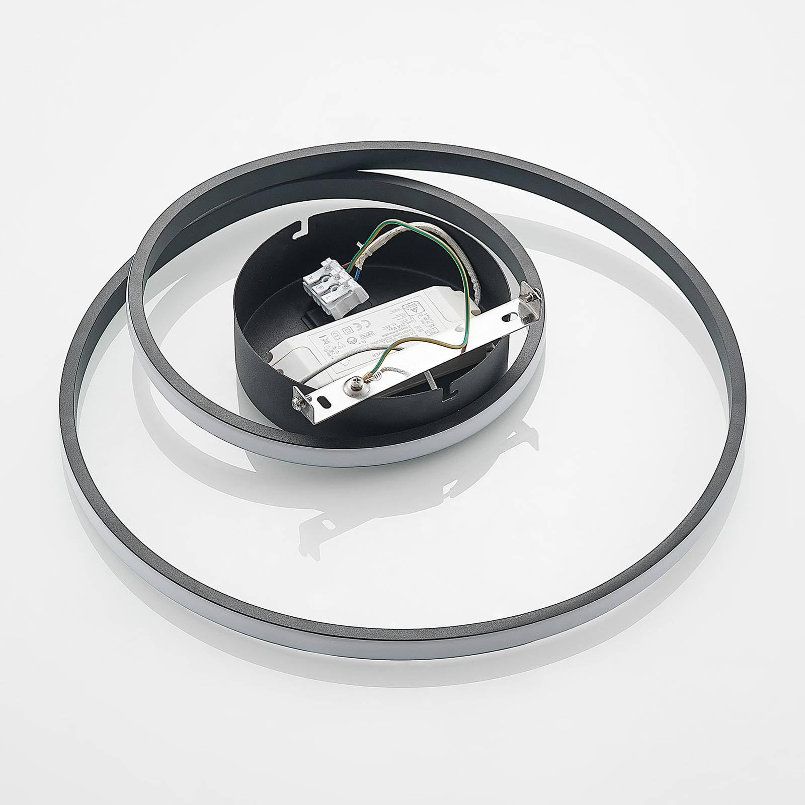Lindby LED Deckenleuchte Youna dimmbar (Modern) in Schwarz aus Metall (1 flammig,) - Lampe Deckenlampe Wohnzimmerleuchte