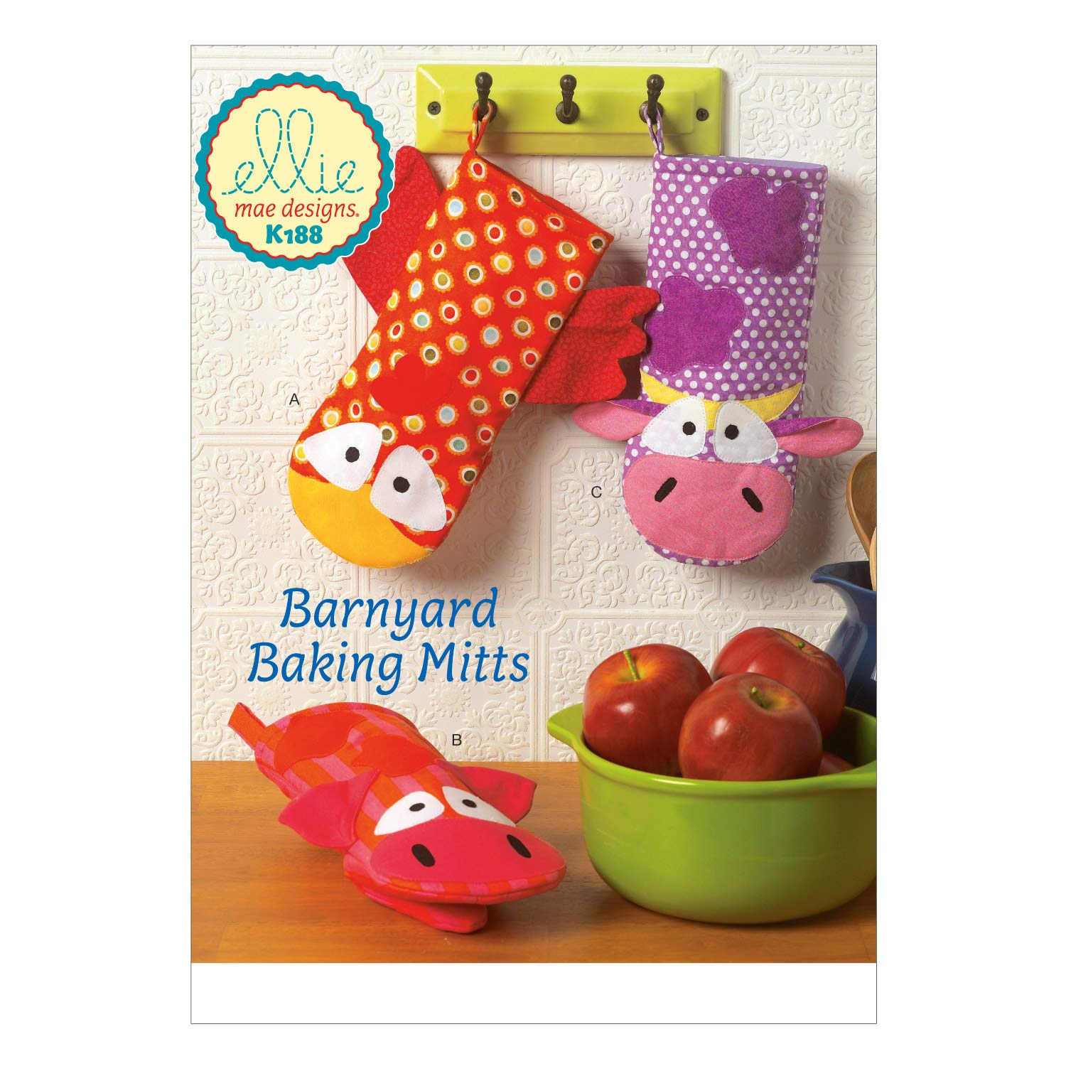 Kwik Sew Patterns K0188 OS Oven Mitts, Cotton, One Size