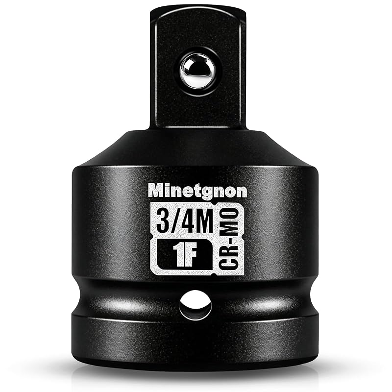 Adaptador Redutor de Soquete de Impacto Minetgnon 25,4 mm F para 19,05 mm M em aço CR-MO, 1 peça