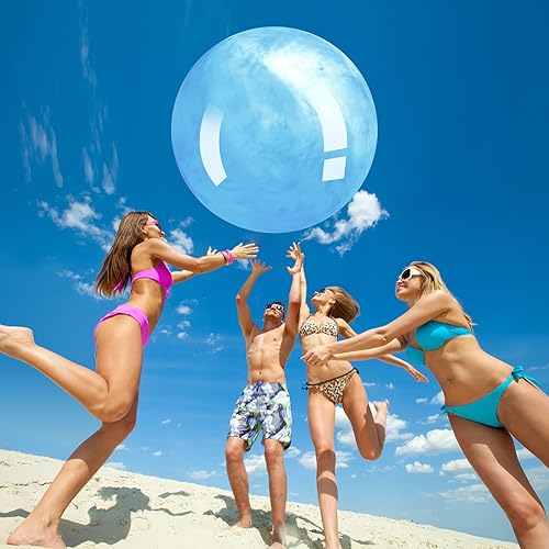 Miniatura 5 de 4 bolas inflables marmoleadas grandes y rebotantes, bolas de goma grandes, bola inflable gigante, pelotas de playa gigantes para niños y adultos