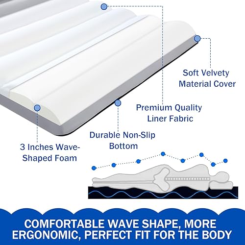 Miniatura 2 de MeMoreCool Colchón de espuma viscoelástica para campamento colchón plegable de 35 pulgadas tapete portátil enrollable para adultos almohadilla de