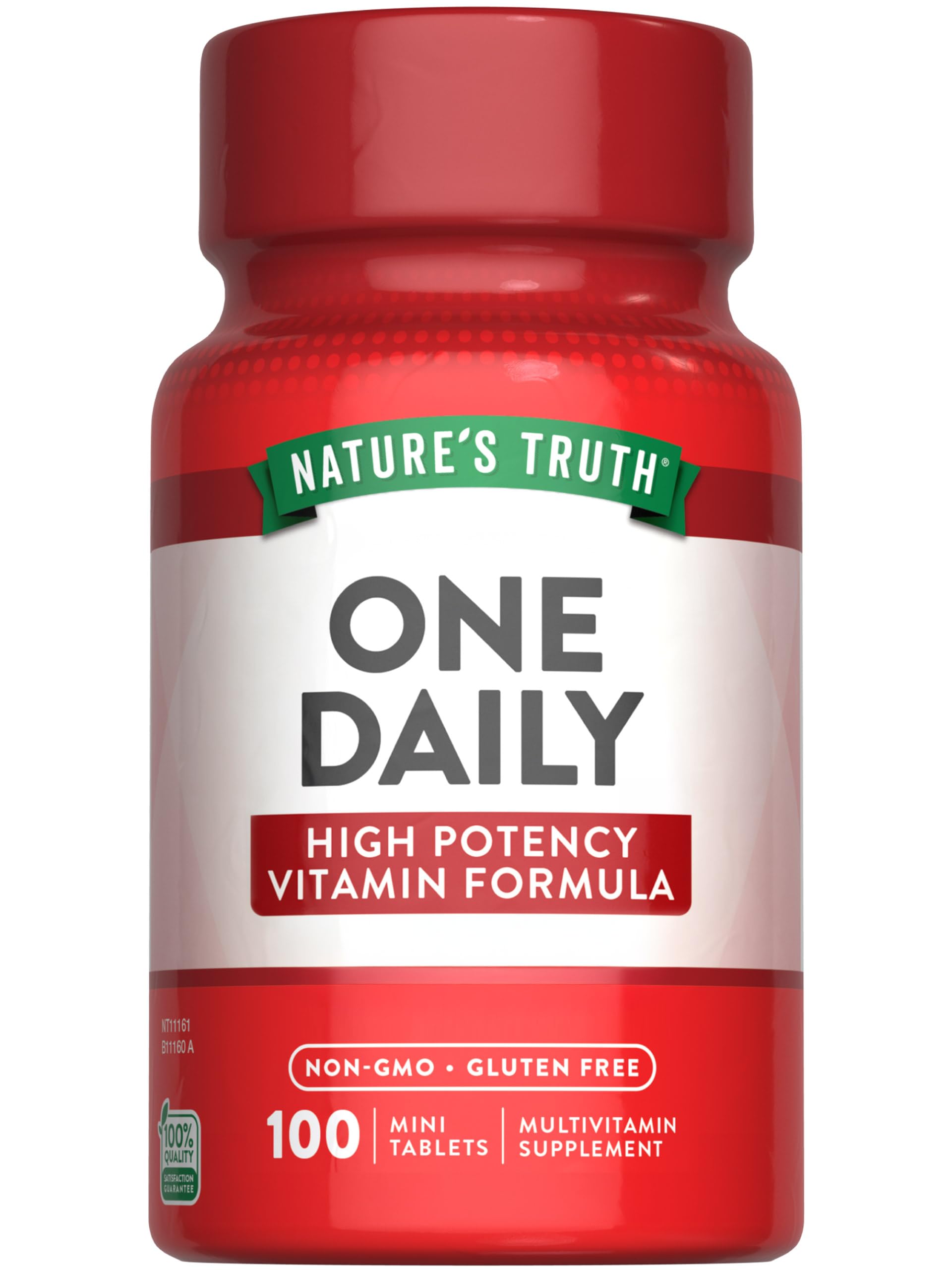 One Daily Multivitamin | 100 Mini Tablets | for Men and Women | Non-GMO & Gluten Free Supplement