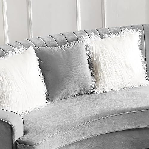 Miniatura 4 de Yoglad Sofá modular curvado tapizado, sofá semicírculo de estilo moderno, sofá copetudo con patas de metal, sofá circular con almohadas Villose para