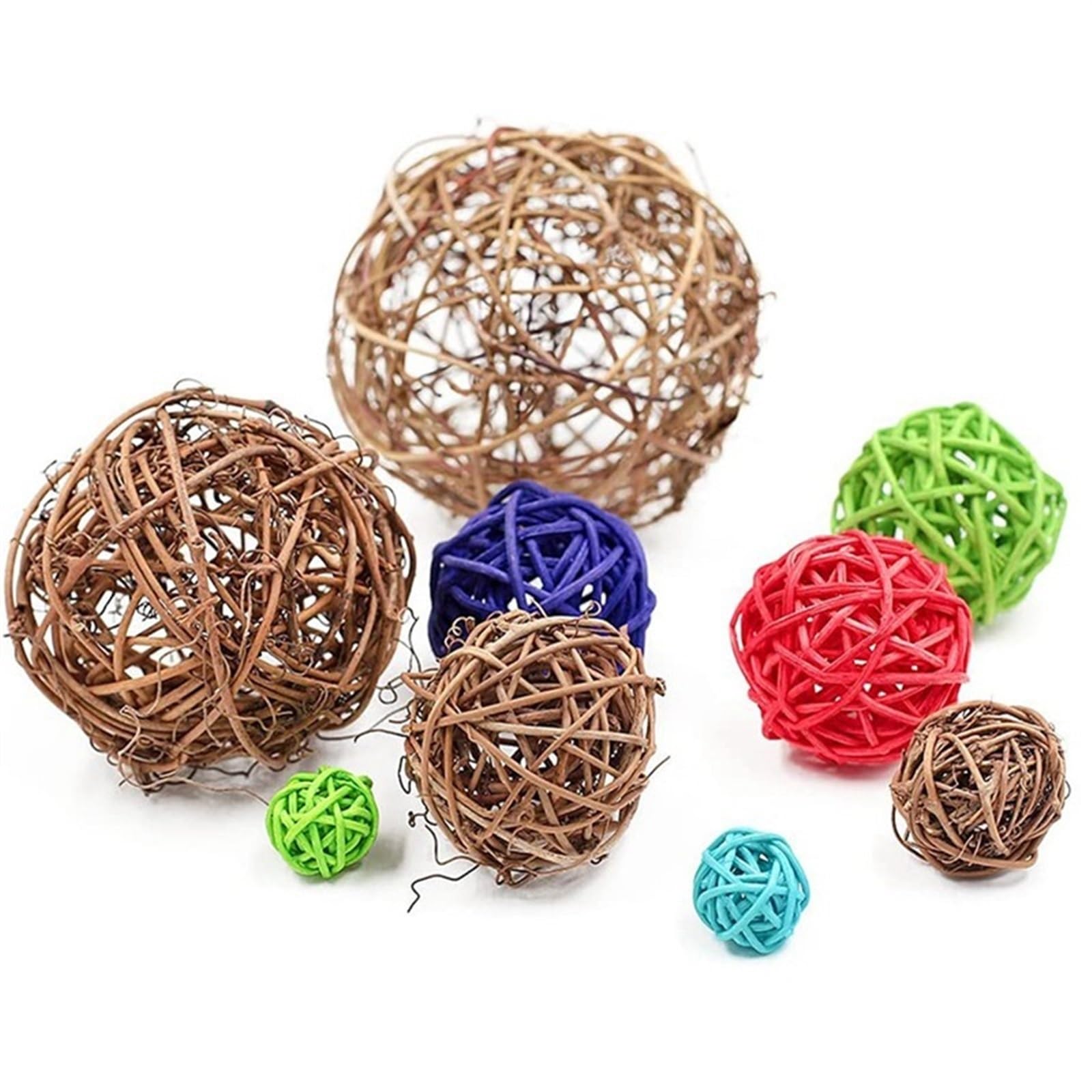 40 PCS BOULE De Rotin En Osier Balle Décorations Rouges Table À Manger