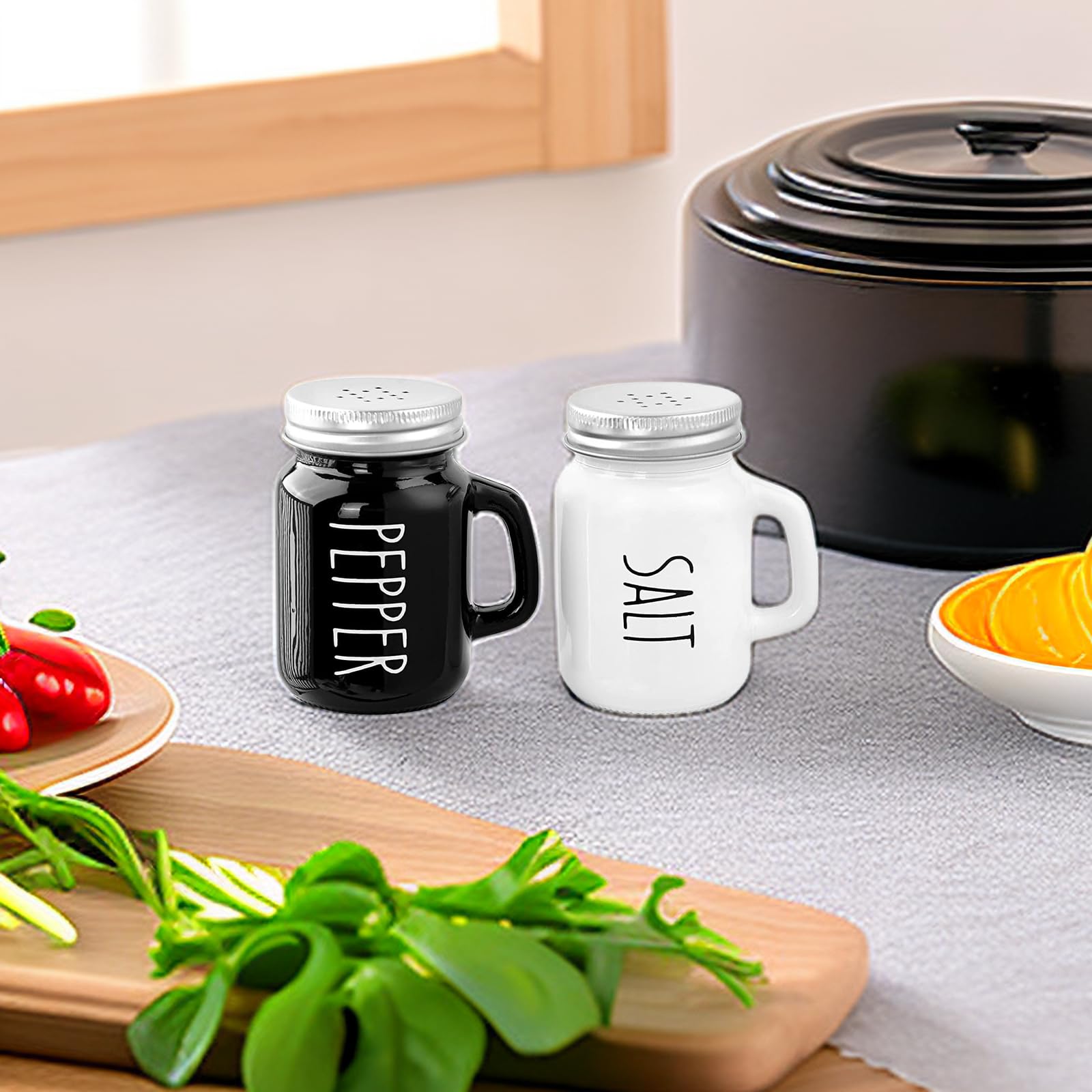 Salero Cocina Juego De 2 Saleros Y Pimenteros, Salero Con Orificios De  Vertido Ajustables, De Acero Inoxidable 304 Y Vidrio, Dispensador De  Especias Rellenable | En Línea Salero Y Pimentero, image size:1600x1600