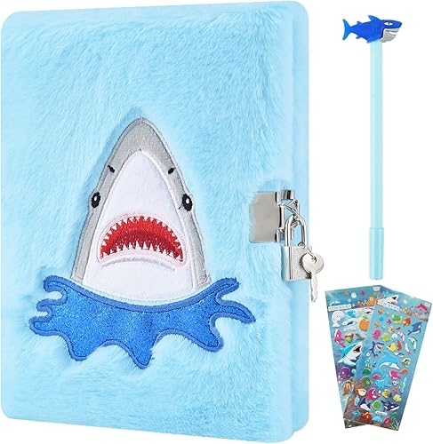 Miniatura 7 de PJDRLLC Diario para niñas con cerradura y llaves, cuaderno de viaje para escribir, lindo diario secreto con bolígrafo multicolor, calcomanías,