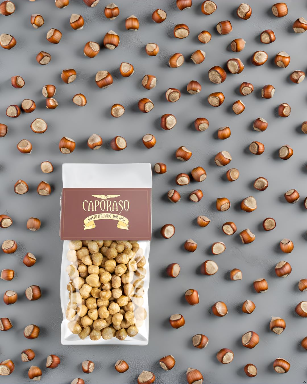 Nocciole tostate varietà tonda di varietà Italia frutta secca naturale (500 grammi)
