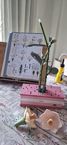 ROBOTIME Puzzle 3D Fleur – Modèle Automatisé Avec LED – Bouquet Artificiel Mouvement – Cadeau Femme – Saint-Valentin, Noël