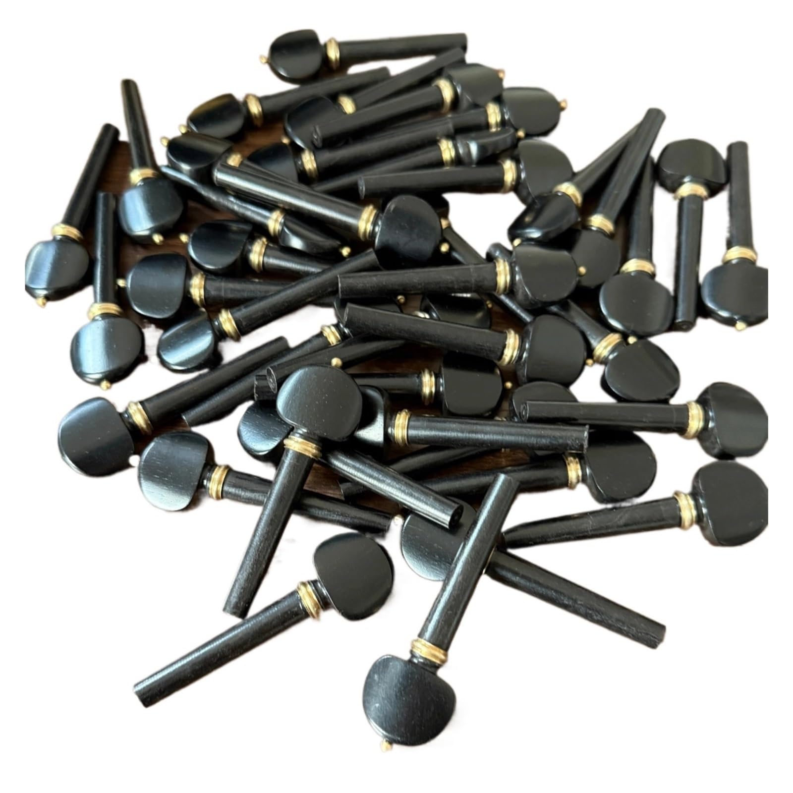 20 piroli for violino piroli for violino in ebano 4/4, anello in rame intarsiato, accordatore for violino 4/4 parti di violino a grandezza naturale
