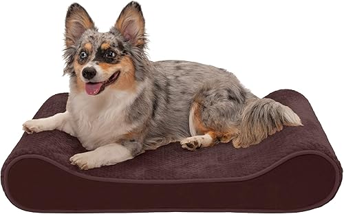 Miniatura 25 de Furhaven - Cama de espuma viscoelástica para perro, piel sintética ultraafelpada y gamuza, con funda extraíble lavable, color gris, jumbo (XL)