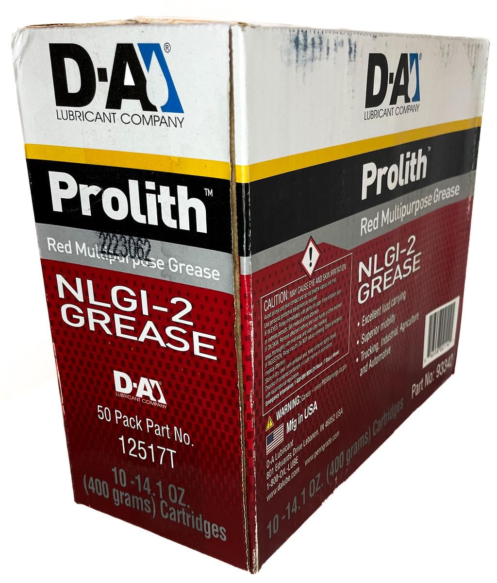 ProLith | NLGI 2 | 14oz Grease Tubes | 10 Tube Case | Lithium Complex Grease | Red Multipurpose Grease | Comparable to Red N Tacky