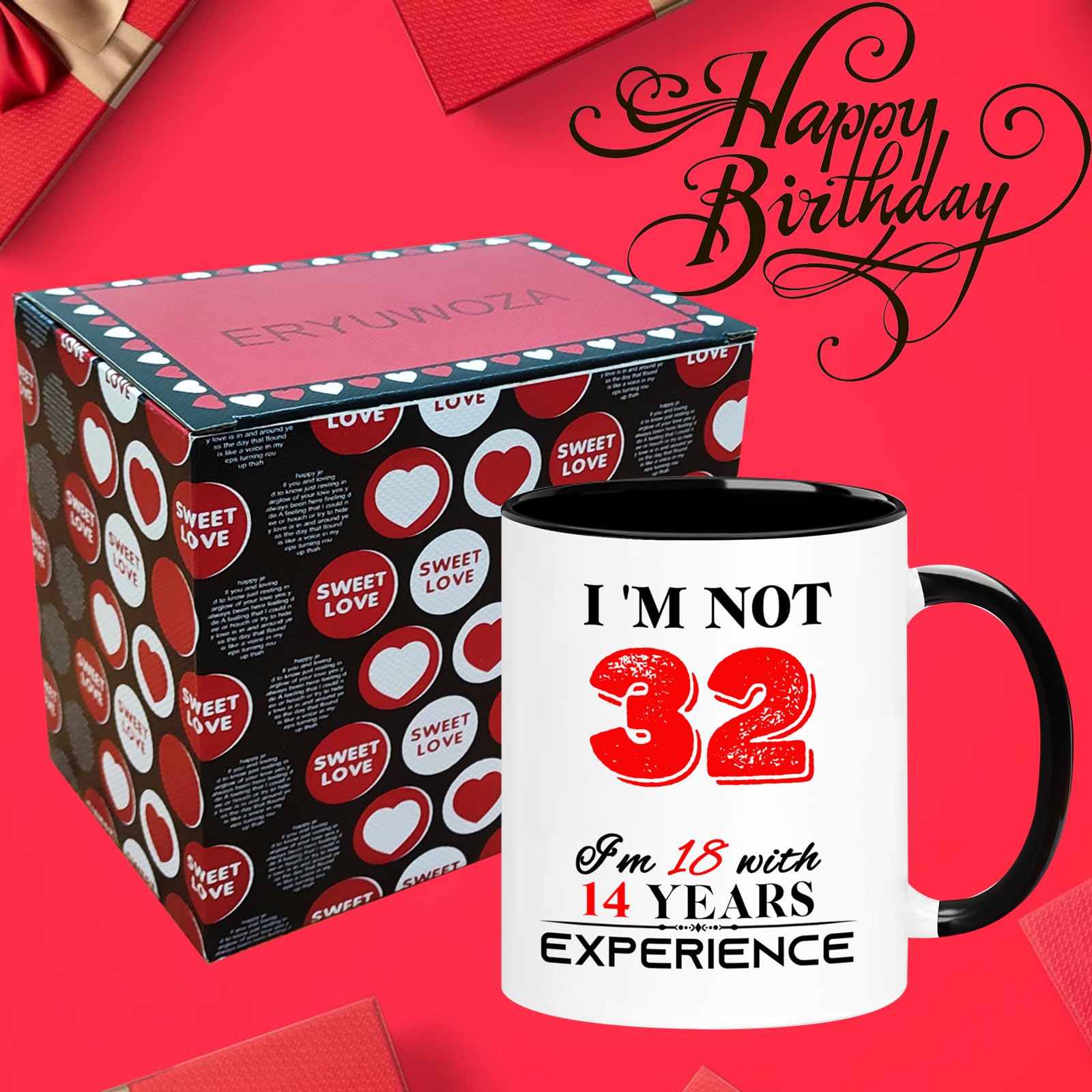 Mug Anniversaire 32 Ans - Tasse Cadeau Originale Pour Homme Ou Femme - Neuf