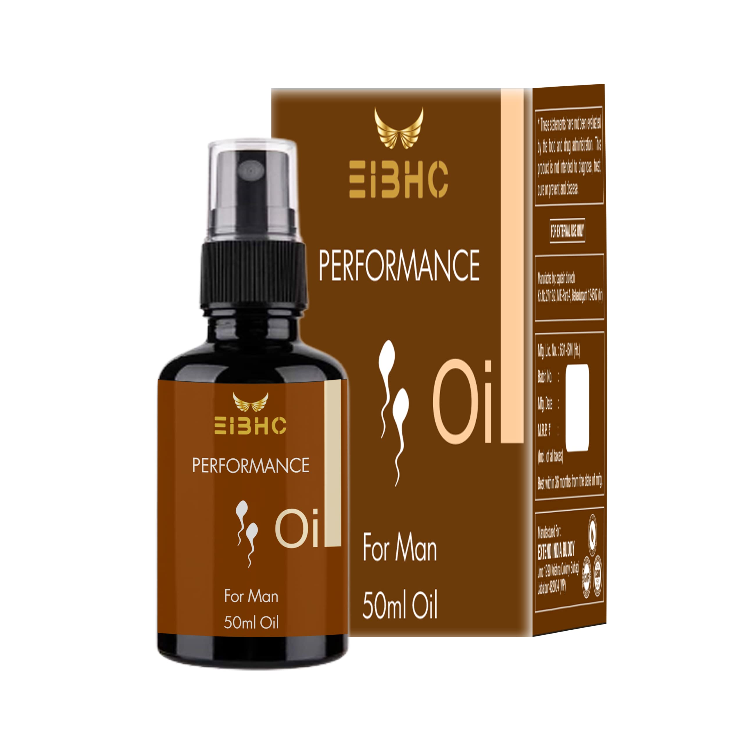 EIBHC Performance Oil | Ayurvedic Massage Oil for Men | restores energy & hardens the relaxing muscles | Shilajit, Jaiphal, Safed Musli (50 ml) (B0BTFLKKWN) Amazon Price History, Amazon Price Tracker