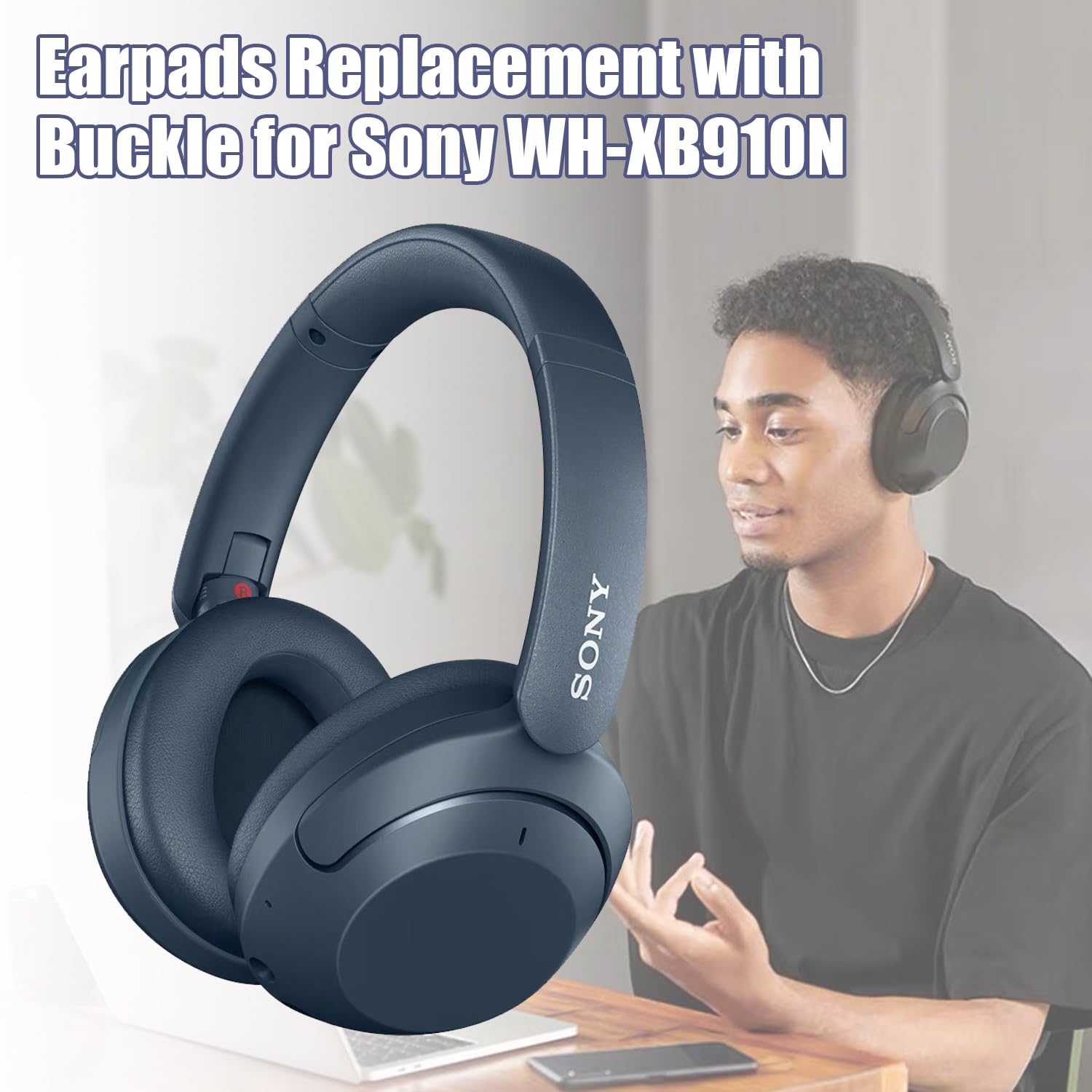 INF Cuscinetti auricolari per cuffie Sony WH-XB910N Cuscinetti sostitutivi Cuscinetti auricolari sostitutivi 1 paio INF Cuscinetti auricolari per cuffie Sony WH-XB910N Cuscinetti sostitutivi Cuscinetti auricolari sostitutivi 1 paio