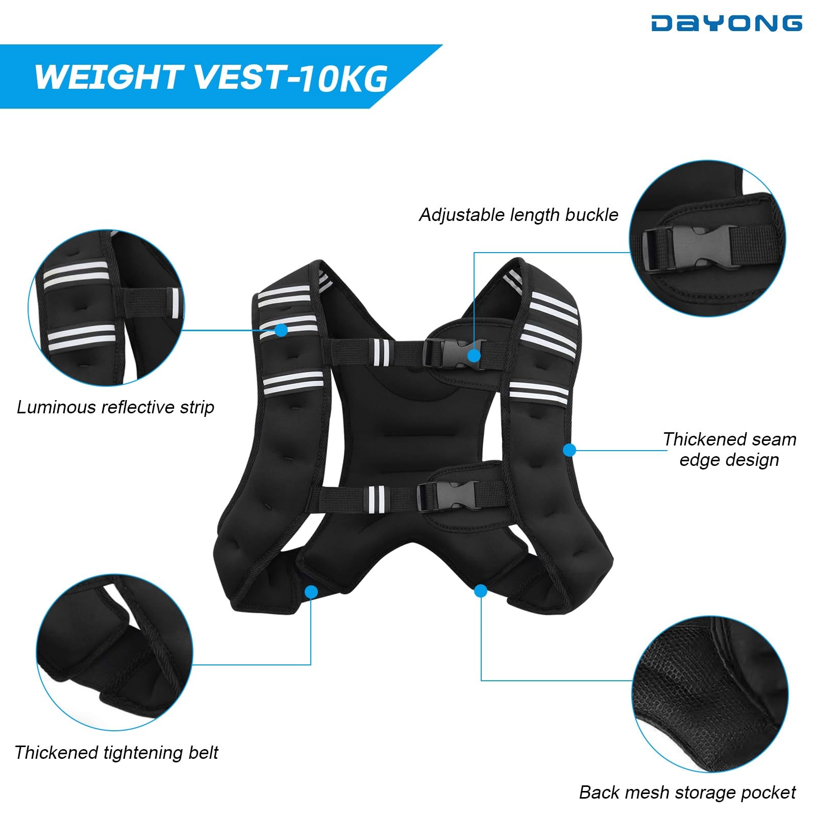 Dayong Weighted Vest 5kg 8kg 10kg 12kg Fitness Weight Vest