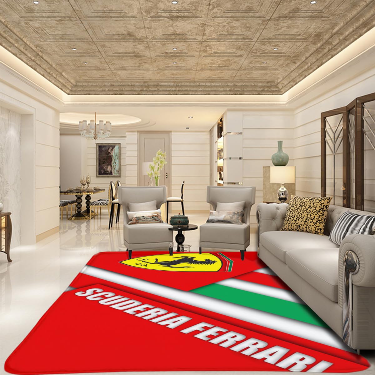 Amazon | スクーデリア・フェラーリf1チーム カーペット ラグマット 