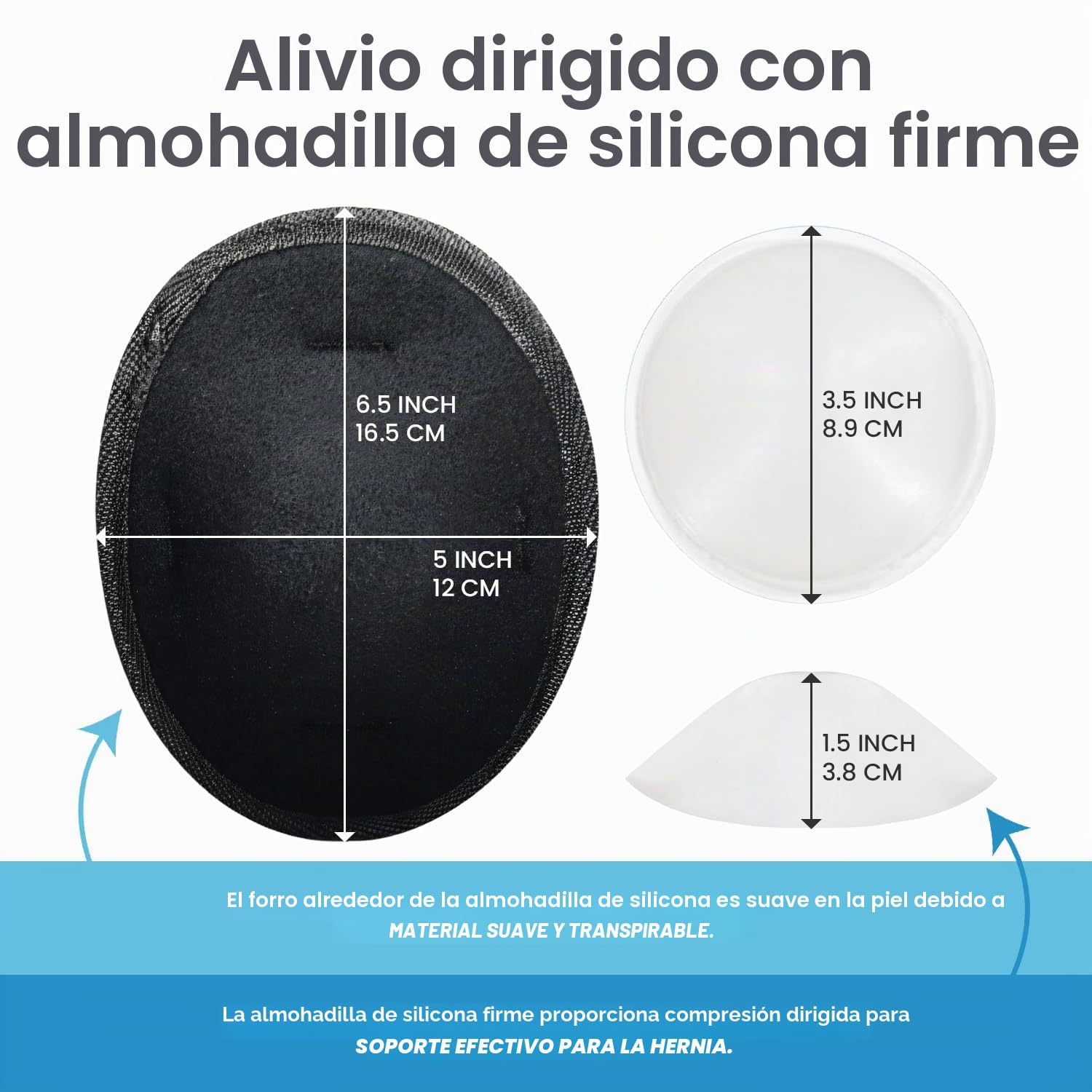 Everyday Medical Cinturón para Hernia Umbilical I Faja para Hernia Abdominal, Ayuda a Aliviar el Dolor I Banda Elástica para Hernia Incisional, Ventral, Epigástrica para Hombre y Mujer - XXL