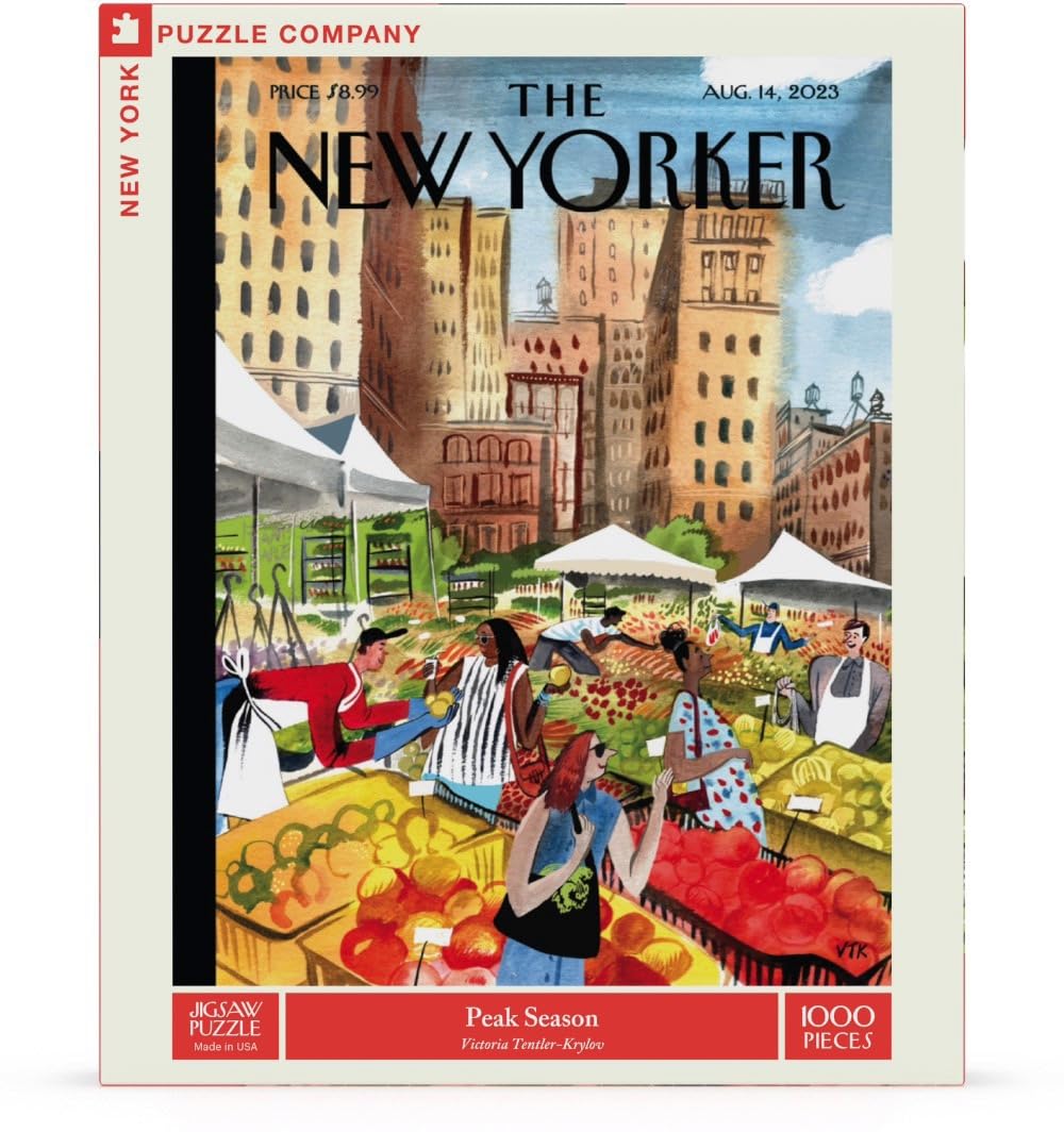 New York Puzzle Company - New Yorker Peak Season – Puzzle de 1000 pièces pour les soirées de jeu en famille par Victoria Tentler-Krylov