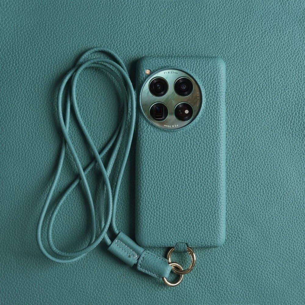 Luxuriöse Ledertasche für Oneplus 13 12 10Pro 11R 9Pro 10T 12R Strap Crossbody Lanyard Phone Cover, Blau, Für Oneplus 12