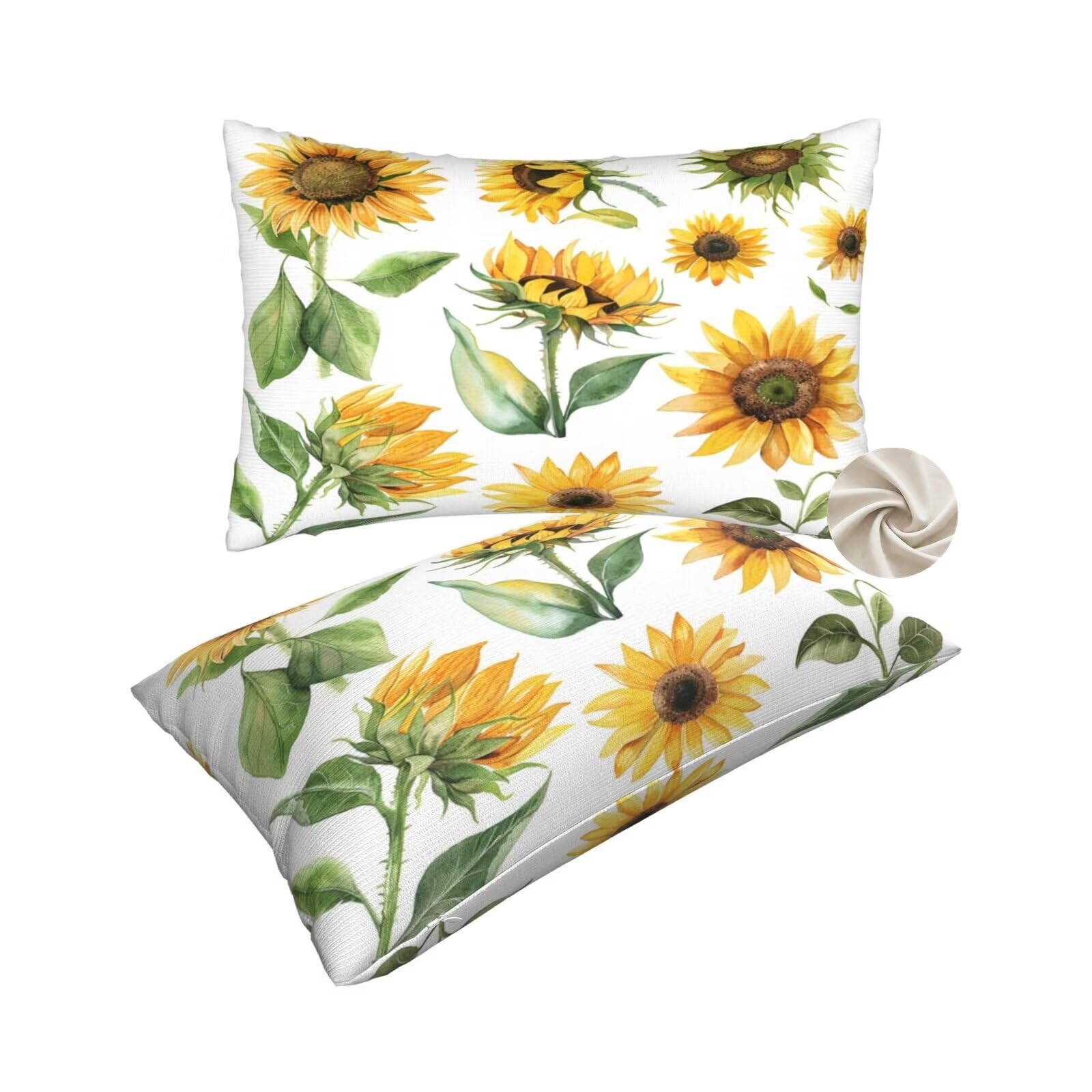 Housse coussin jaune 50x80 cm douce pour grand coussin canapé salon