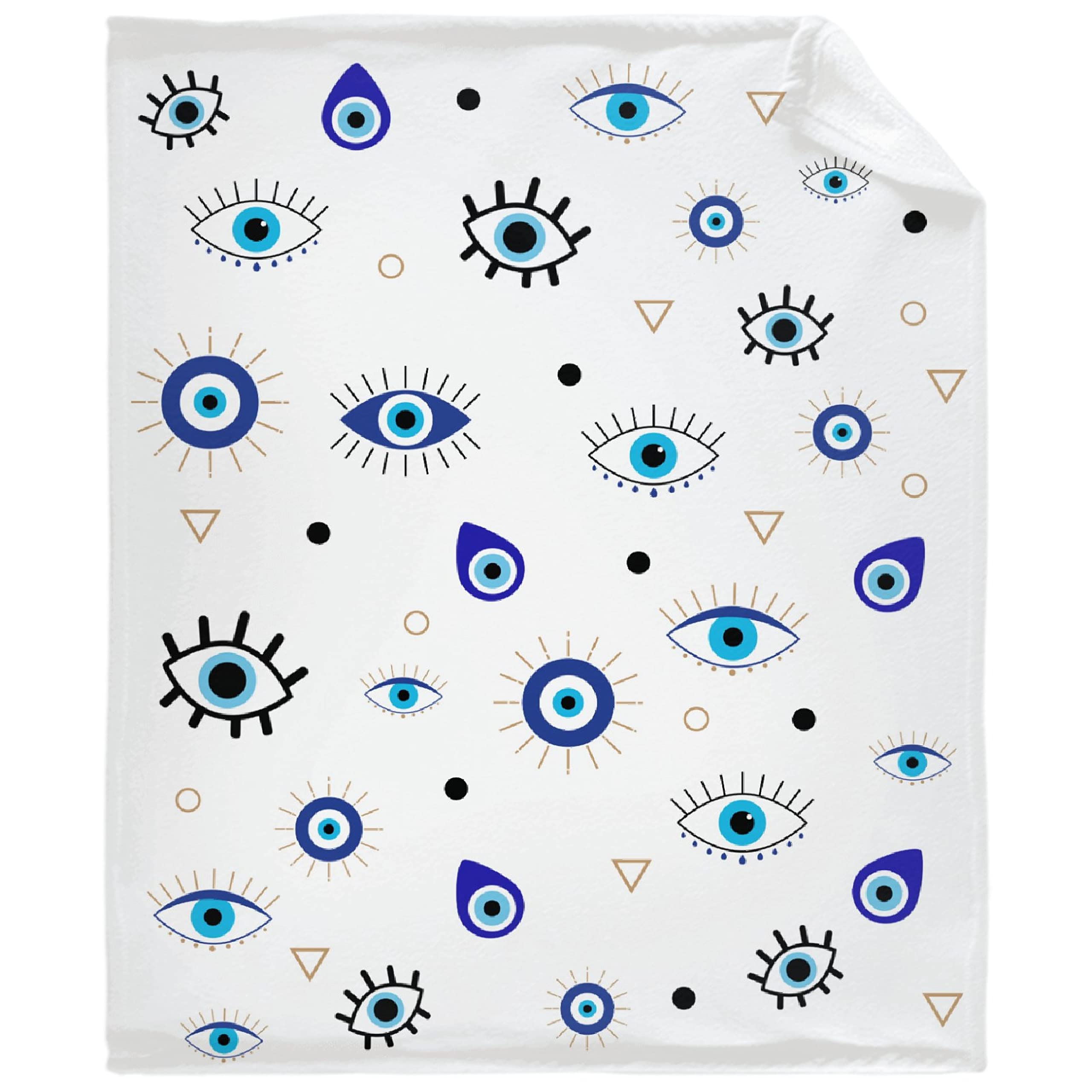 Todeyya Evil Eyes Throw Blanket - ?Super Soft Flannel Fleece Blanket for Gifts, Plush Lightweight Fuzzy Cozy Blanket Microfiber for Couch Sofa Bed All Season S 50