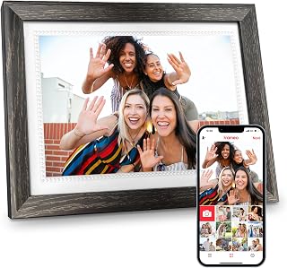 Frameo 10.1 Inch WiFi Digital Picture Frame Built-in 32GB Storage 1280 * 800 IPS HD Touch Screen Smart Electronic Digital Photo Frame Slideshow, Easy to Share Photos and Videos