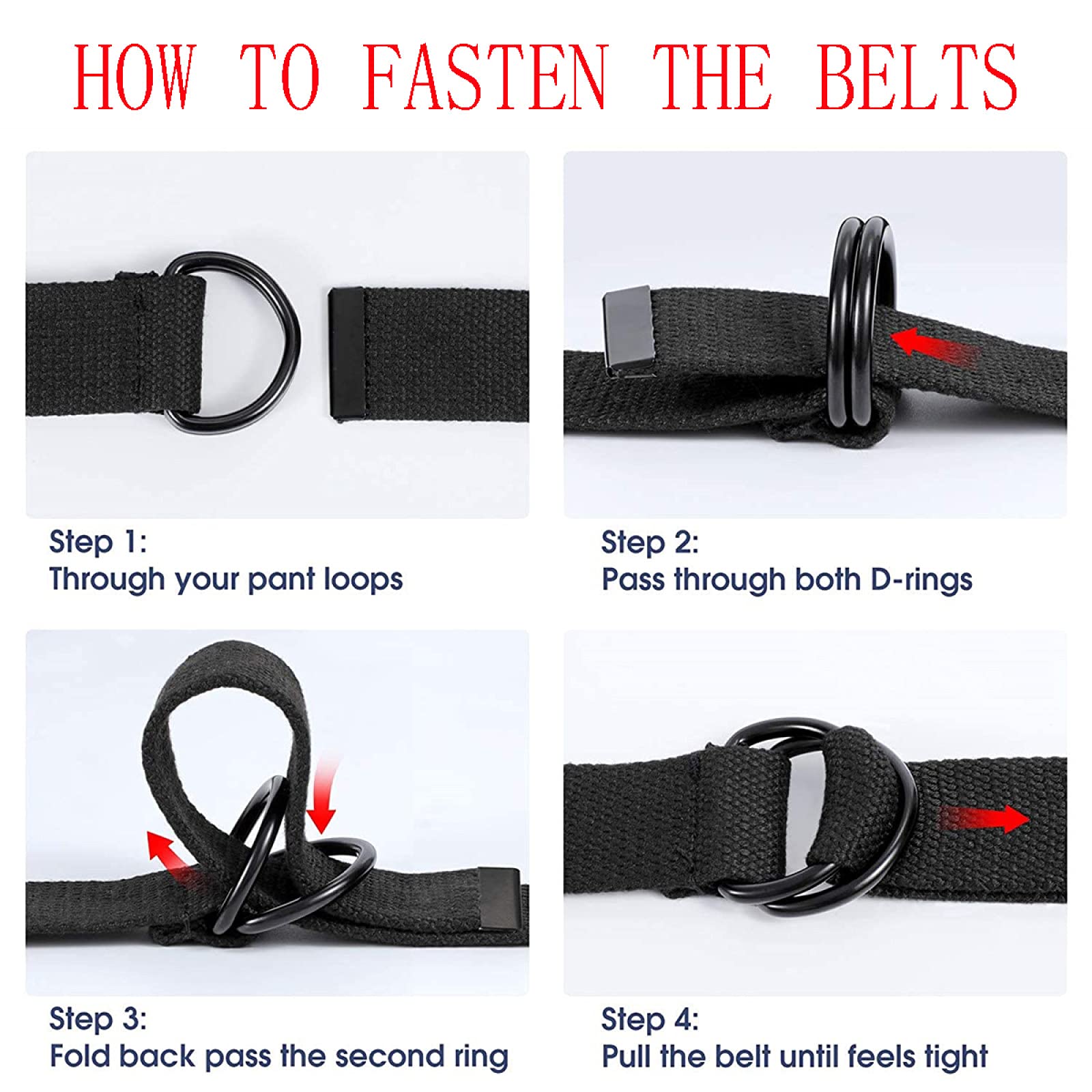 how to tie double d ring belt
