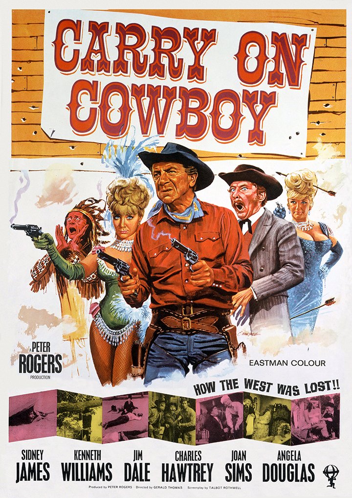 Signs247 Carry On Cowboy Movie Poster Reproduction A3 Poster/Print 280Gsm Satin Photo Paper