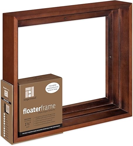 Ampersand - Marco flotante listo para usar para panel plano y de madera de 1.5 pulgadas de profundidad y lienzo, pinturas, impresiones y más, 11 x disponible en Yaxa Colombia