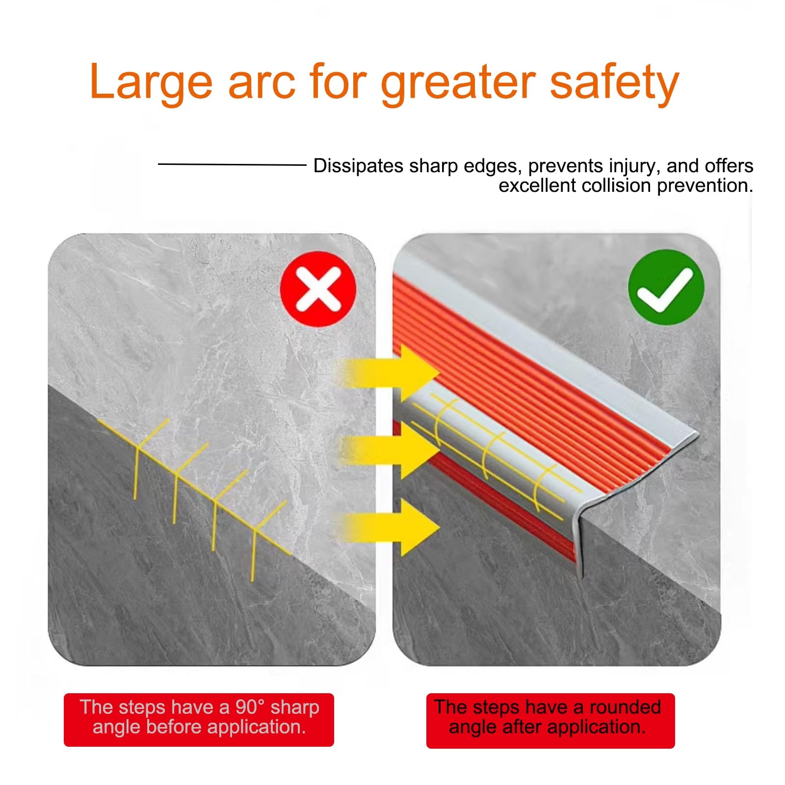 Autoadhesiva Antideslizante para Escaleras Interiores, Cinta Antideslizante Escaleras, Alfombrillas para Escalones Interior, Lavable, Para Peldaños Exteriores(Brown,5 * 2.5CM/1.9 * 0.9IN)