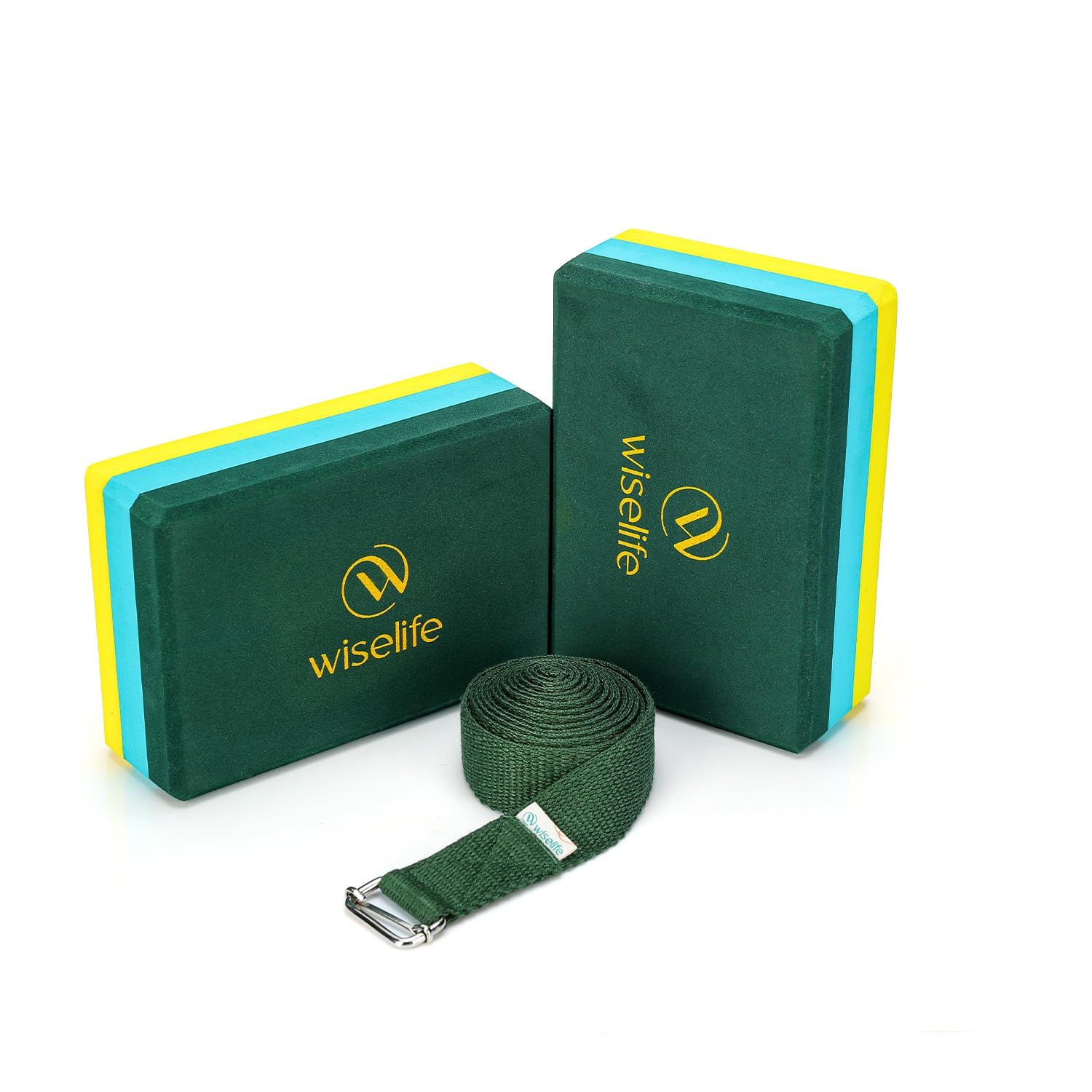 WiseLife Pro Yoga Block | Yoga Brick, High Density Premium TPE Foam Material, Soft Surface, Triple Layer for Optimum Balance, Support & Cushion Extra Large